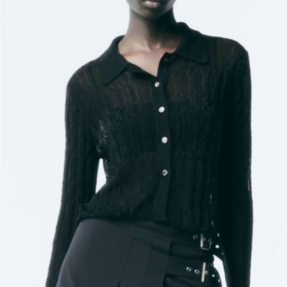 ZARA new collection size L metallic top NEW COLLECTION - Picture 6 of 11